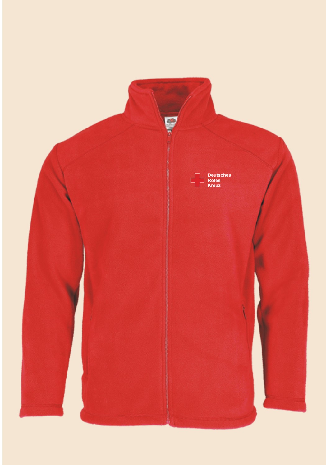 Männer Full Zip Fleecejacke - Rundlogo 8cm