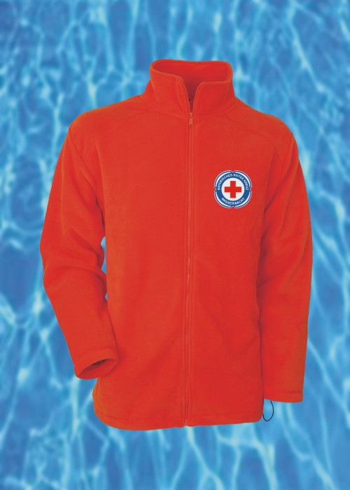 Männer Full Zip Fleecejacke - Rundlogo 8cm
