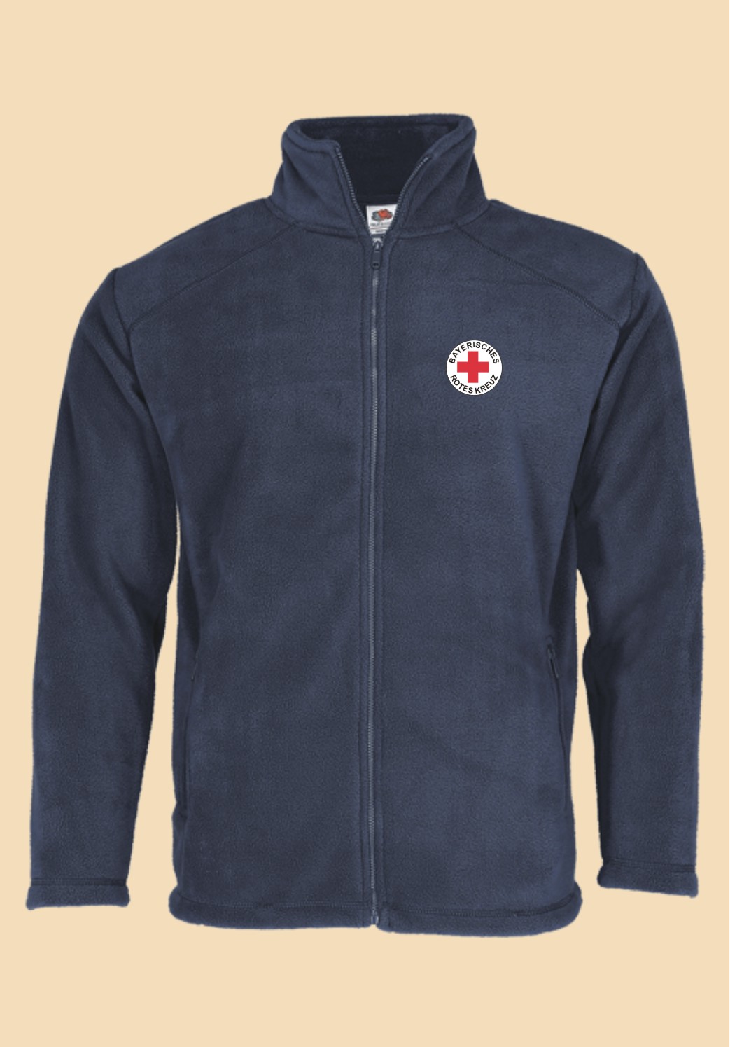 Damen Full Zip Fleecejacke - Rundlogo 8cm