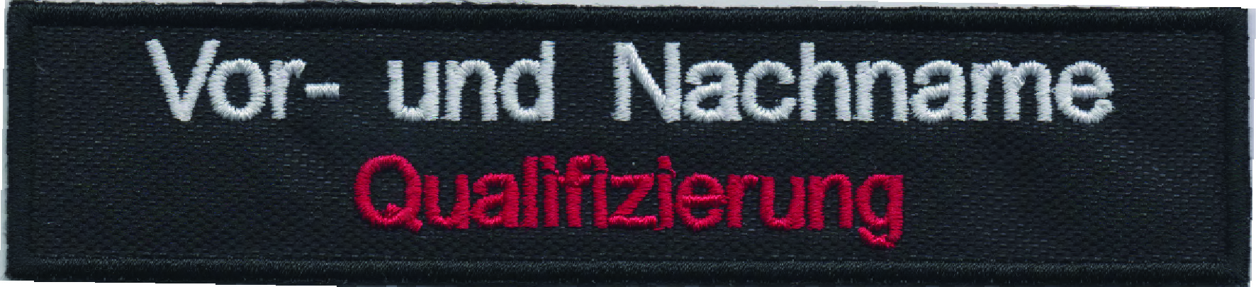 Namensschild mit Klett