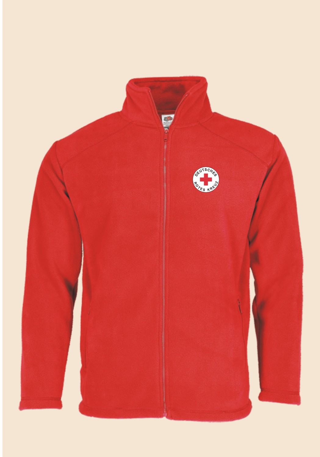 Männer Full Zip Fleecejacke - Rundlogo 8cm