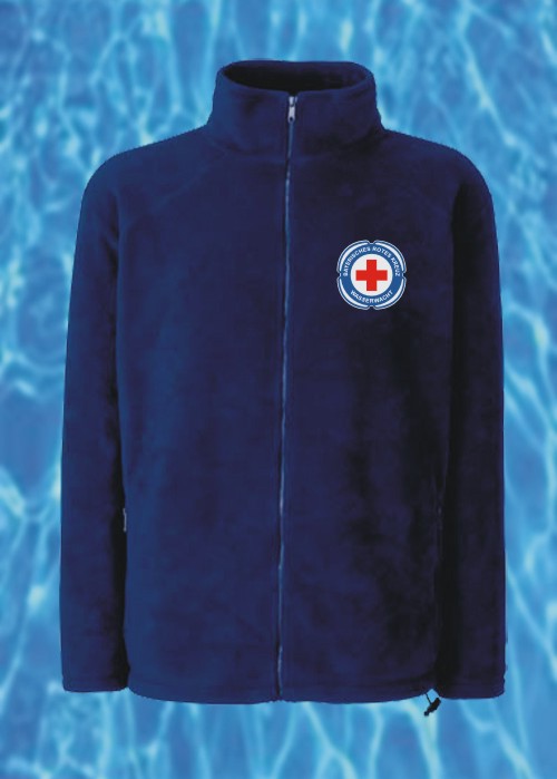 Männer Full Zip Fleecejacke - Rundlogo 8cm