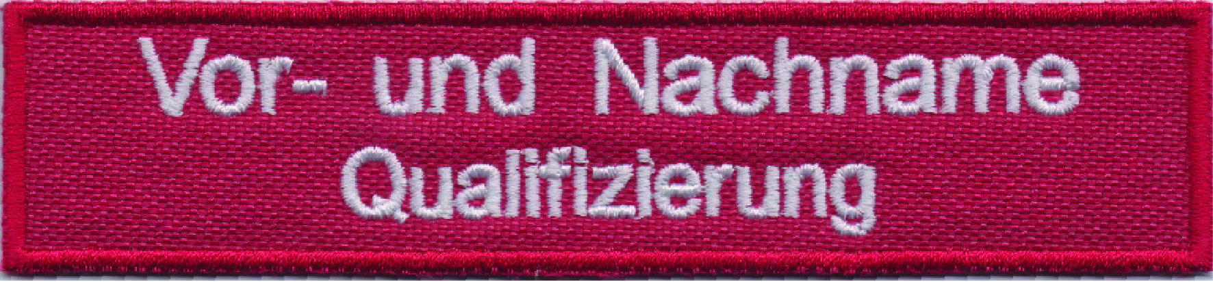 Namensschild mit Klett