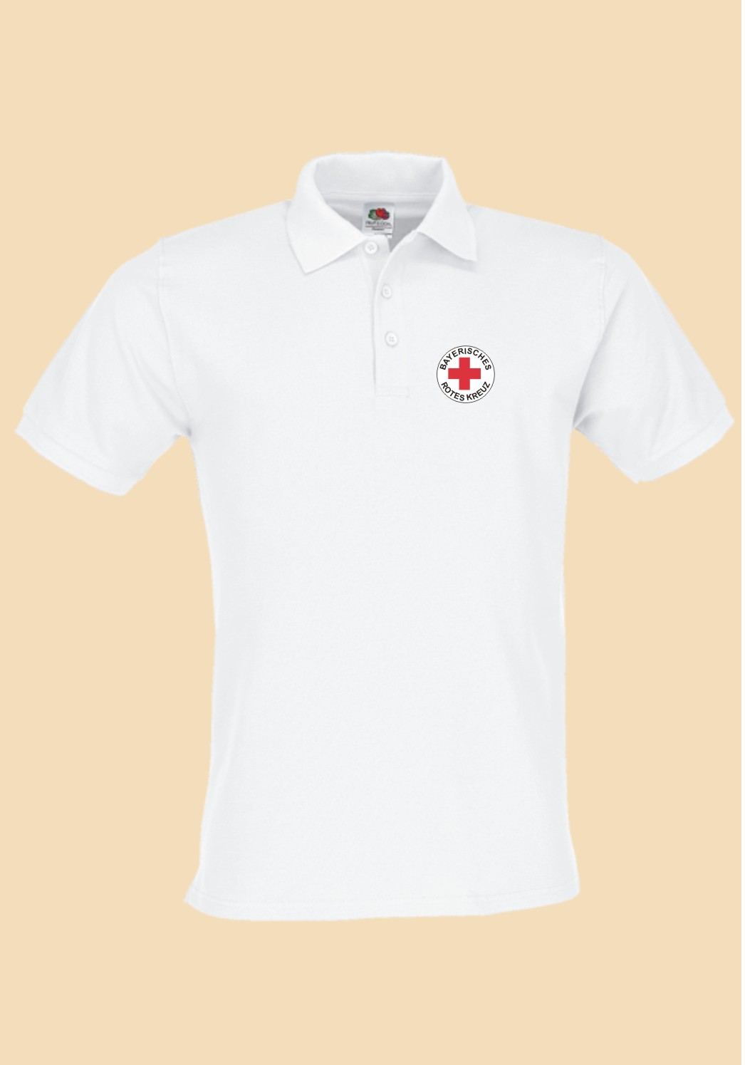 Women´s Superior Polo weiß 60 Grad waschbar - Rundlogo 8cm