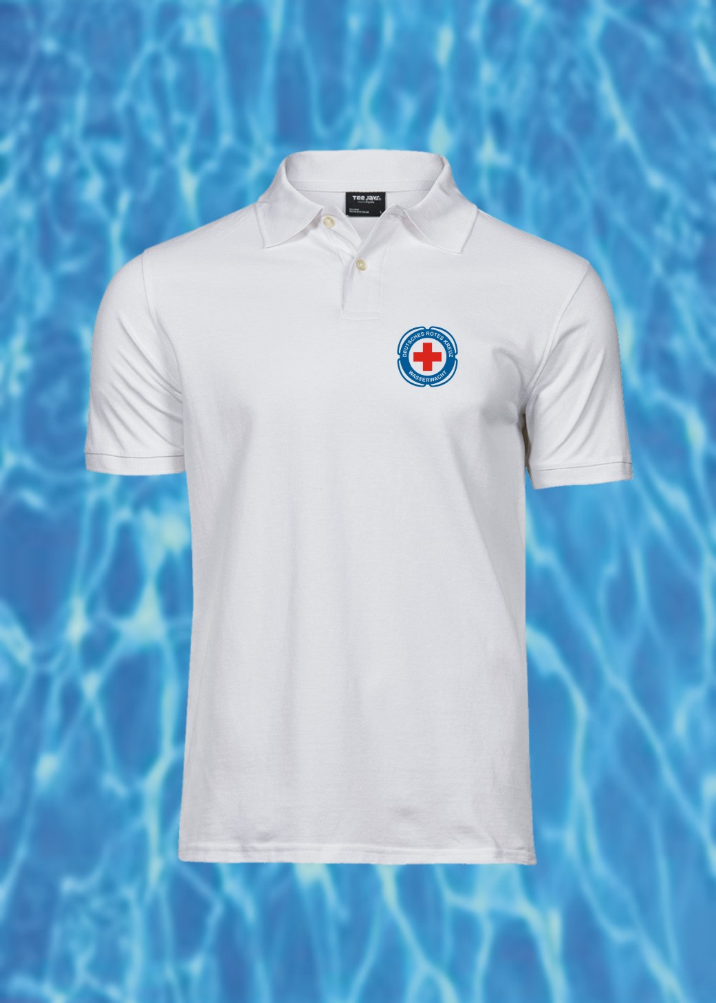 Women´s Superior Polo weiß 60 Grad waschbar - Rundlogo 8cm