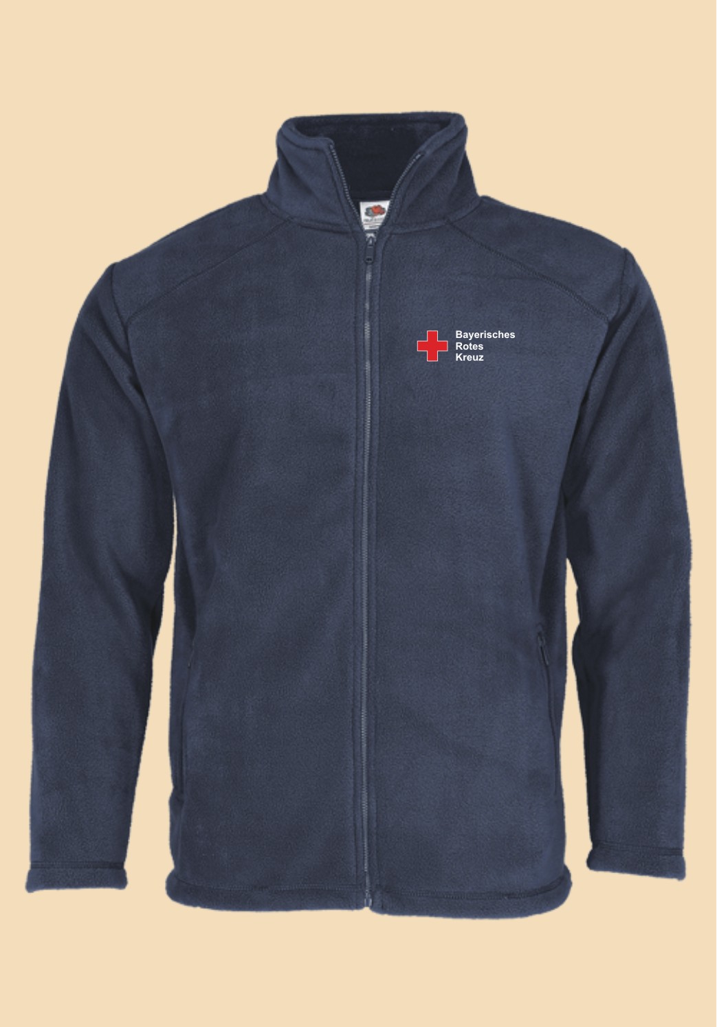 Damen Full Zip Fleecejacke - Rundlogo 8cm